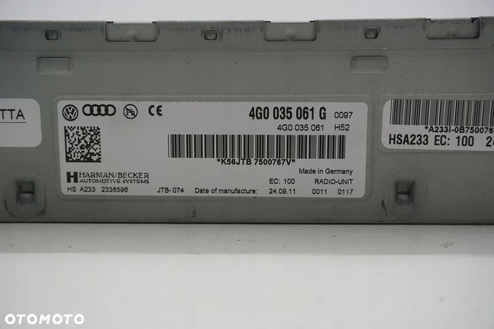 AUDI A6 C7 11R MODUŁ TUNER RADIA 4G0035061G - 3
