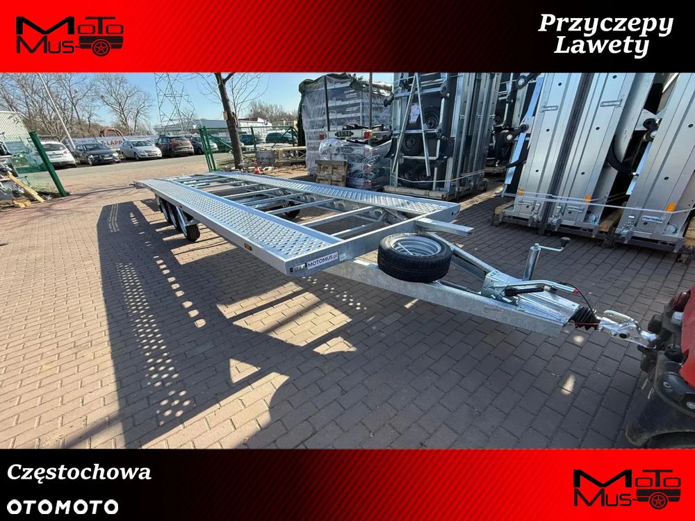 Gala BBG Laweta Gala raz łamana 8,5x2,05m 3 osie DMC 3500kg koła 195r13c super lekka 850 kg dostawa MOTOMUS - 1