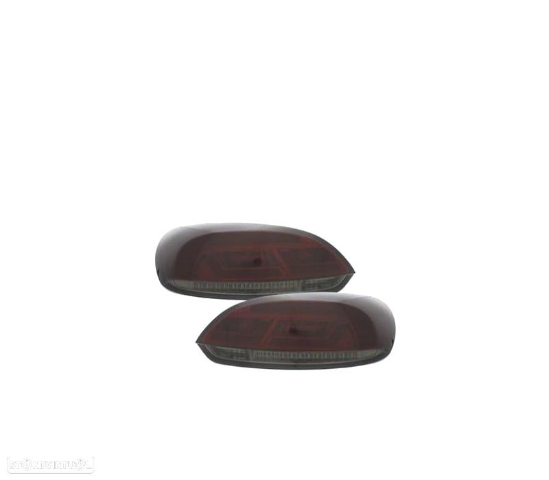 CONJUNTO DE FAROLINS VW SCIROCCO III 08-14 CARDNA COM INDICADORE LED DINÂMICO VERMELHO FUMADO - 3