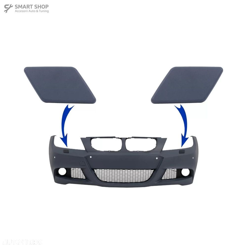 Capace Spalatoare Faruri Bara Fata BMW Seria 3 E90 E91 LCI (2008-2011) - 1