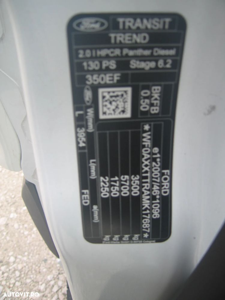 Ford TRANSIT 3 LOC. PLATFORMA cu PRELATA , AC. - 6