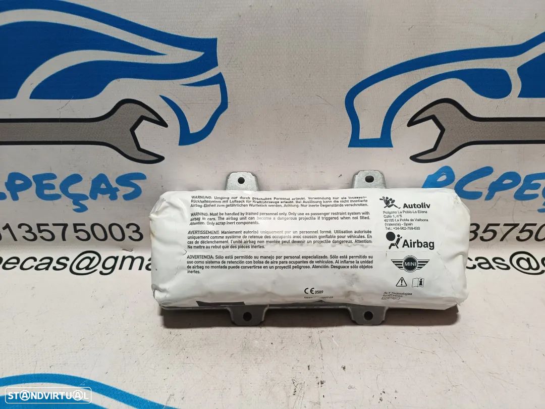 AIRBAG PASSAGEIRO PENDURA MINI COOPER R56 5145925860102 51459258601 925860102 9258601 R56 LCI R55 R55 LCI CLUBMAN - 1