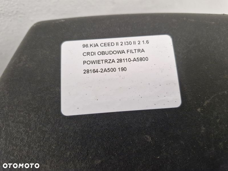 KIA CEED II 2 I30 II 2 1.6 CRDI OBUDOWA FILTRA POWIETRZA 28110-A5800 28164-2A500 - 3