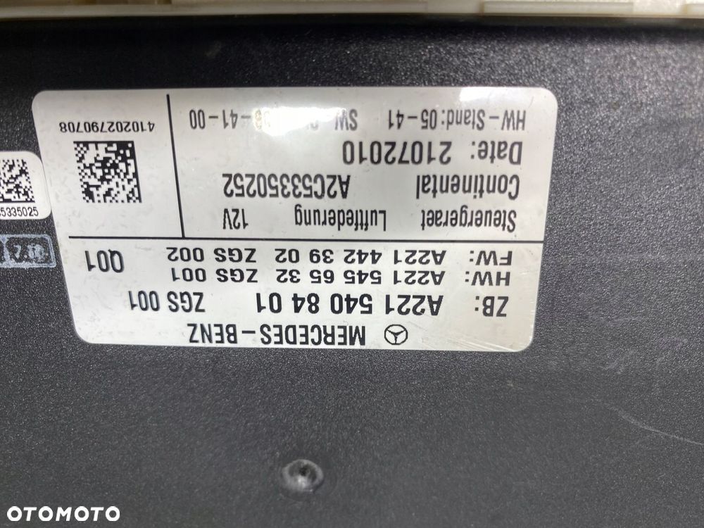 STEROWNIK AIRMATIC MERCEDES W221 S-KLASA A2215408401 - 2