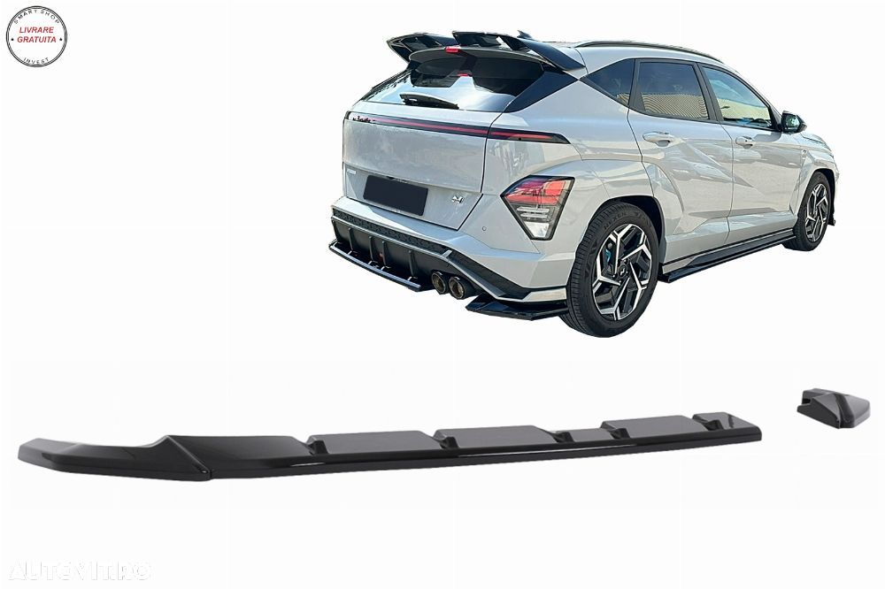 Prelungire bara spate Hyundai KONA N-Line Mk2 (2023-) Negru- livrare gratuita - 1
