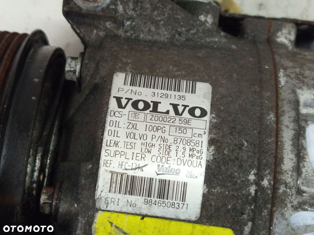 SPRĘŻARKA KLIMATYZACJI KLIMY VOLVO XC60 I S60 II V60 S80 2.4 D5 31291135 - 6