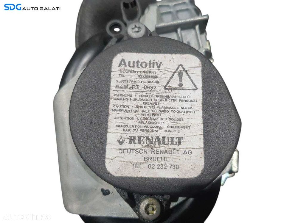 Centura Siguranta Stanga Fata Renault Scenic 3 2009 - 2016 Cod 868850012R [N3469] - 9