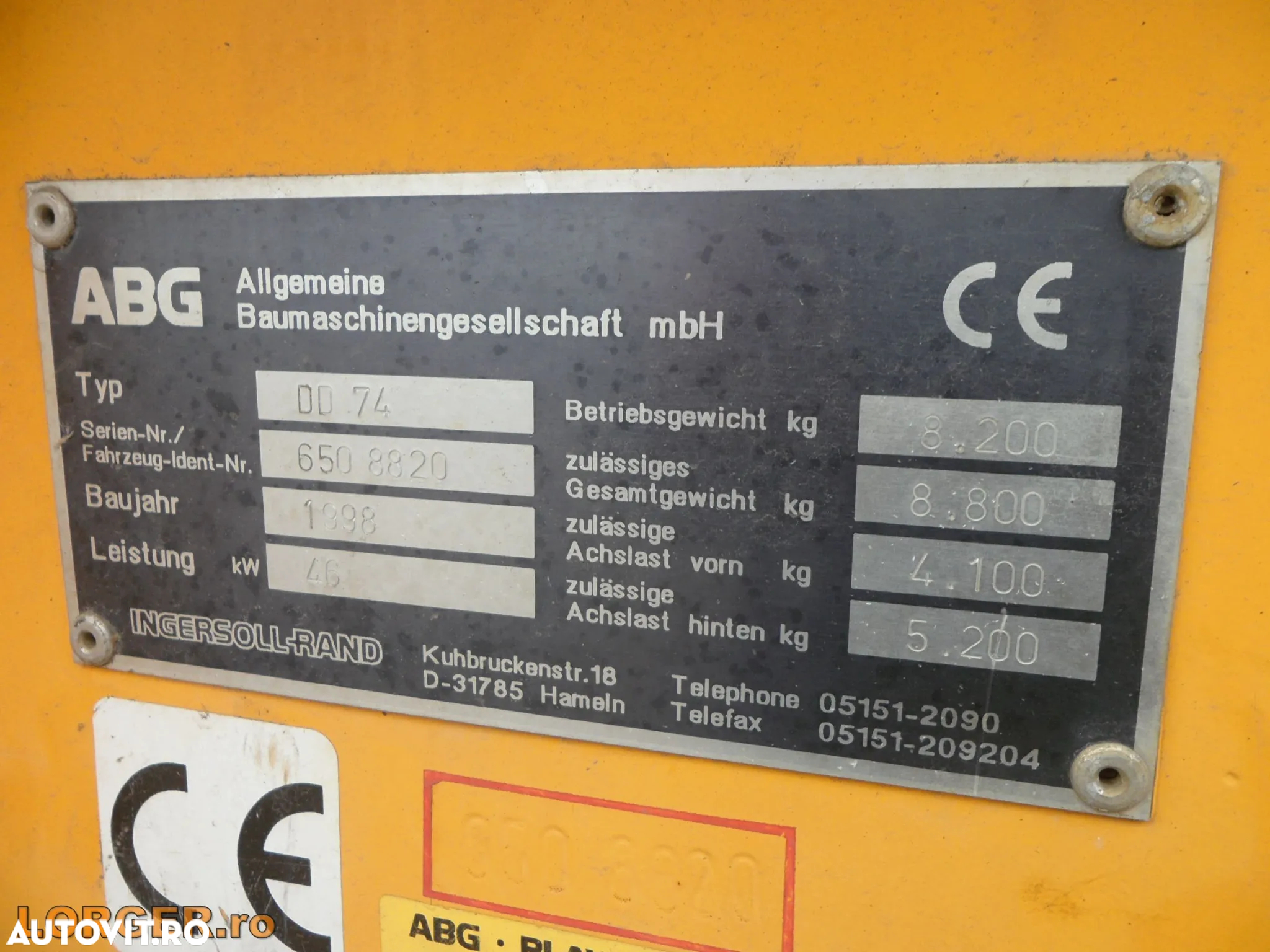 Altul Ingersoll - Rand ABG DD74 - 14