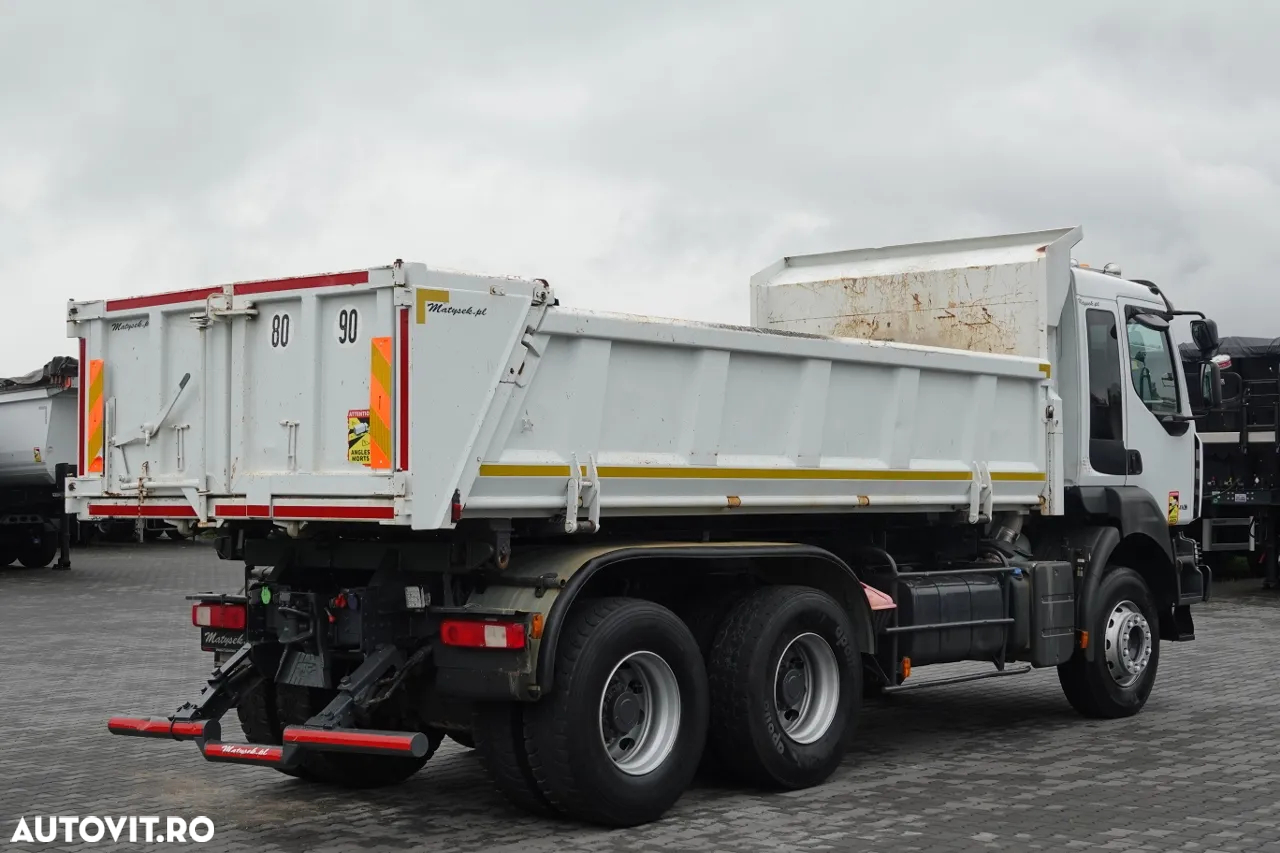 Renault KERAX 410 / 6x4 / 3-SIDE TIPPER / 2X HYDROBORTA / HYDROKLAPA / BORDMATIC / MANUAL / IMPORTAT - 11