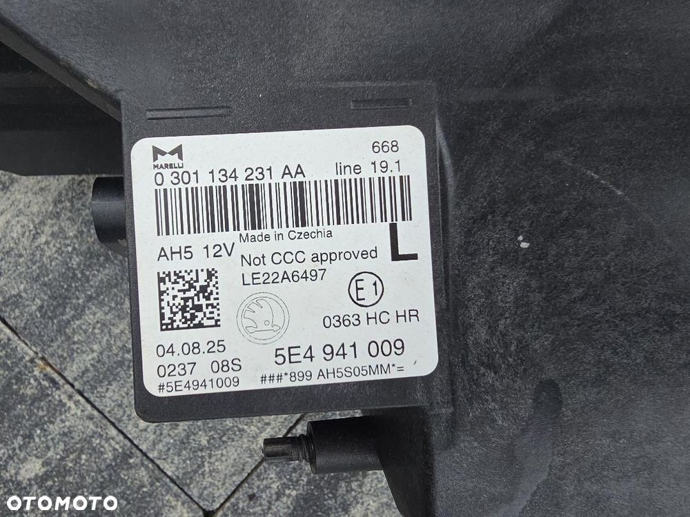SKODA OCTAVIA 4 IV 5E4 LIFT Lampa lewa Full Led Base Eco Basic 5E4941009 - 10