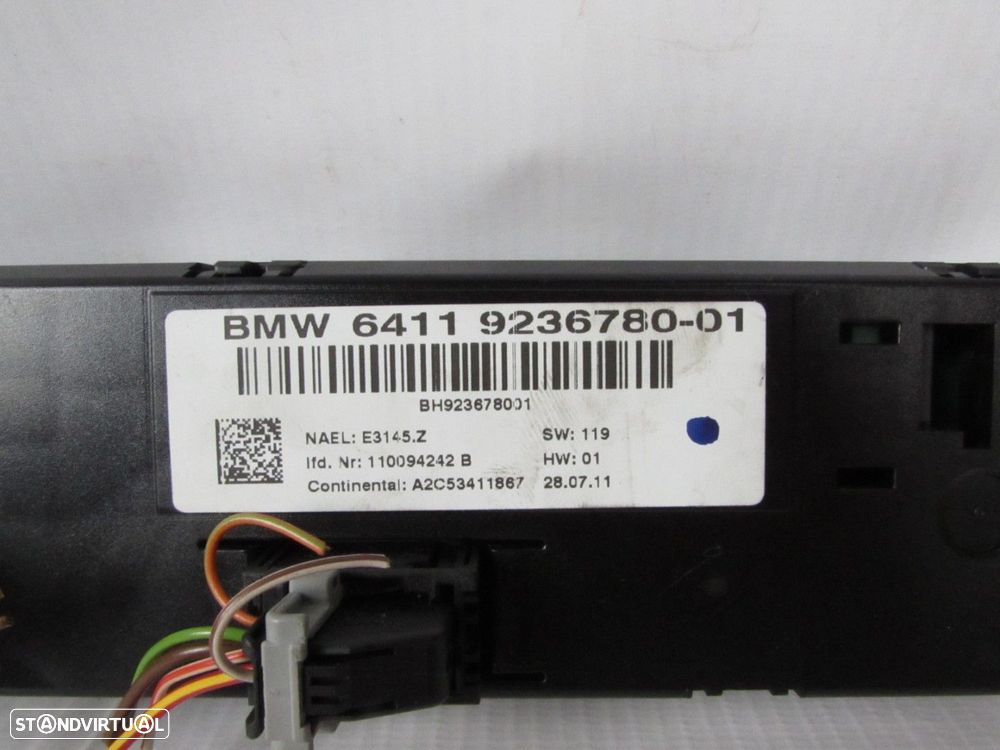 Painel AC / Ar Condicionado Manual Seminovo/ Original BMW 3 (E90)/BMW 3 Touring... - 3