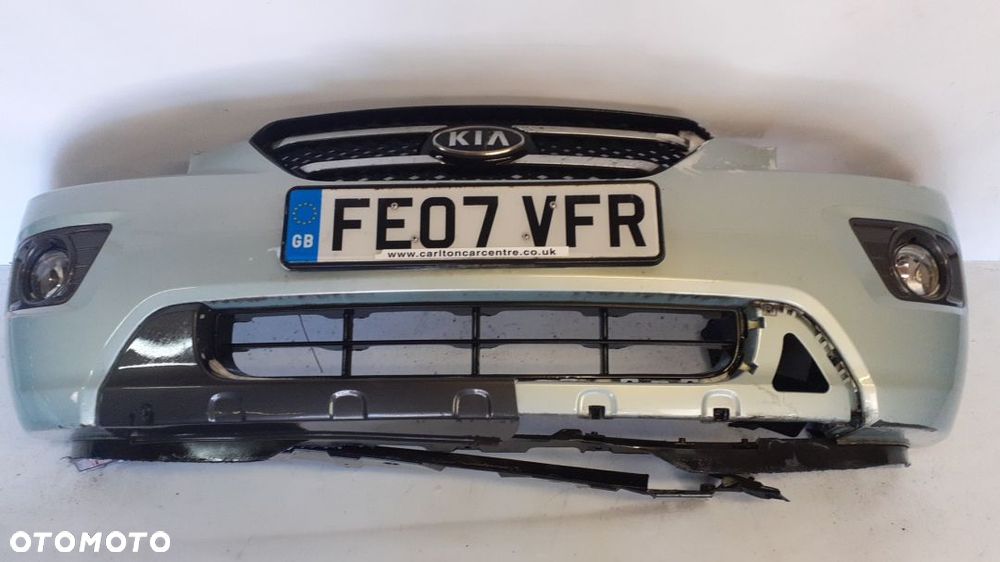 ^ ZDERZAK PRZÓD PRZEDNI KIA CARENS 3 III BŁĘKITNY HALOGENY - 1
