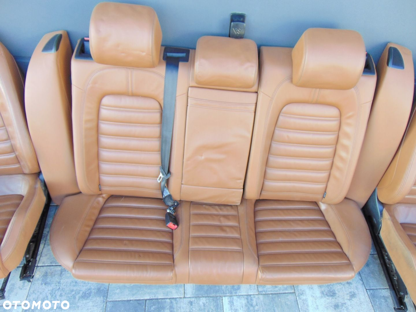 KPL FOTELE KANAPA TAPICERKA SKÓRA VW PASSAT CC RUDE ŁADNE GRZANE - 6