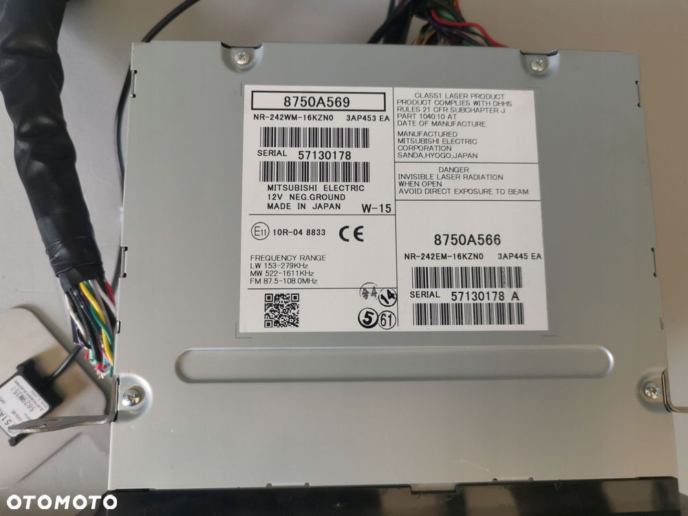 MITSUBISHI ASX OUTLANDER III RADIO NAWIGACJA EUROPA LIFT 8750A569 KOMPLET - 10