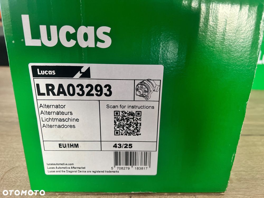 NOWY alternator LUCAS LRA03293 Alfa Romeo 159 Mito Brera Spider JTDM / Fiat Multijet / Lancia Delta Musa Multijet 51764265 51820623 51854901 71794570 - 1