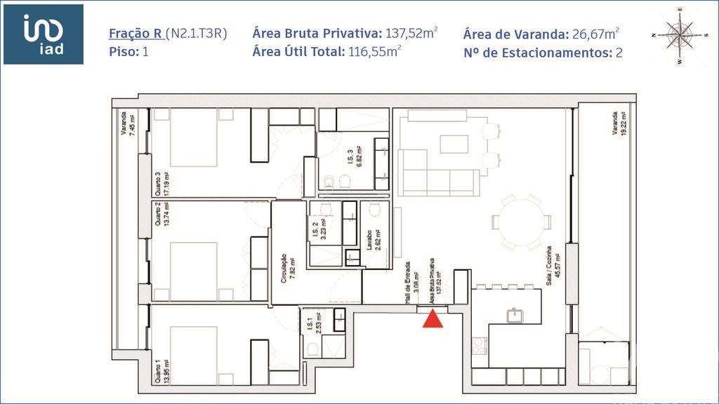 Apartamento T3 em Glória E Vera Cruz de 119,00 m2 - Grande imagem: 4/19