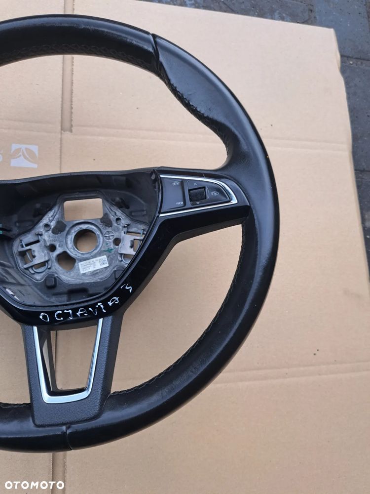 Skoda Octavia III kierownica multifunkcyjna 5E0419091BQ Kariq Kamiq Skórzana - 3