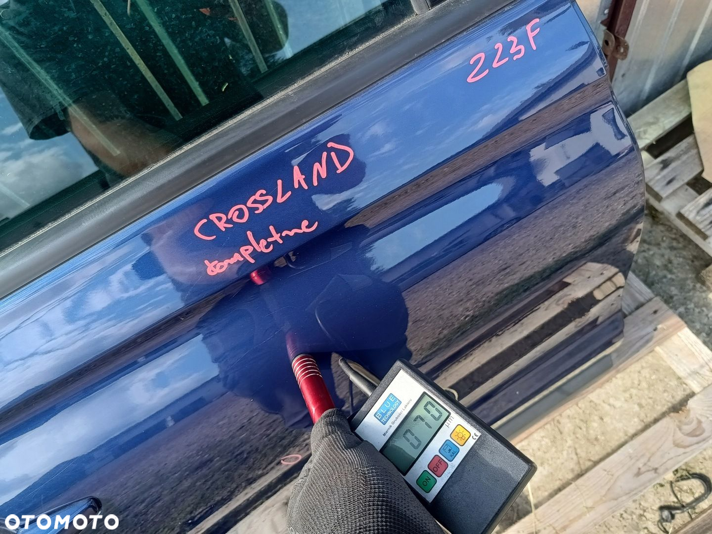 OPEL CROSSLAND X 17r- DRZWI PRAWY PRZÓD Z23F Oryginalny lakier Kompletne - 9