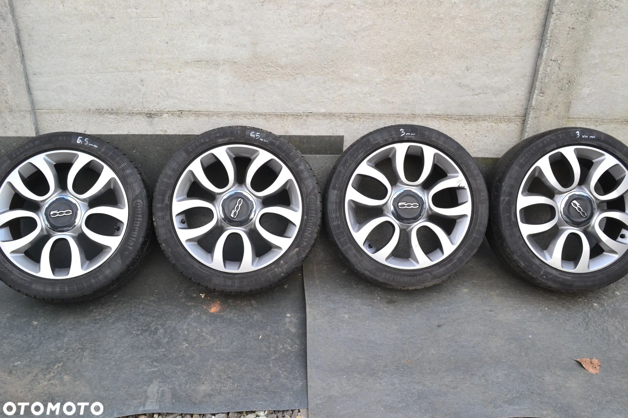 FIAT 500 500L ALUFELGI FELGI ALUMINIOWE OPONY 7x17 ET41 5x98 - 1