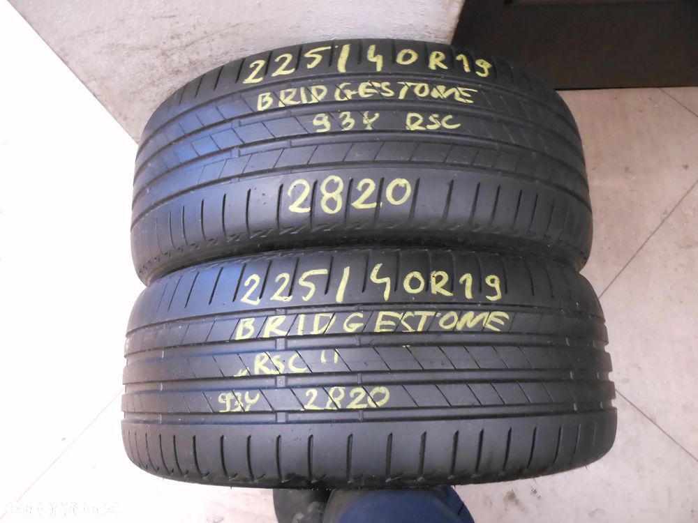 Opony 225/40r19 bridgestone turanza t005 RFT RSC 6mm lato para - 1