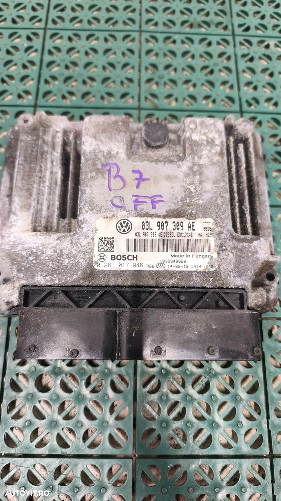 Calculator motor ECU VW Passat B7 03L907309AE 0281017946 - 1