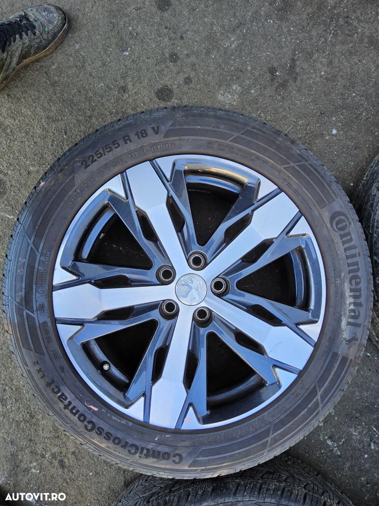 Jante aliaj Peugeot 3008 R18 308 508 5008 Citroen c4 c5 jante cu anvelope 225/55/r18 continental - 7
