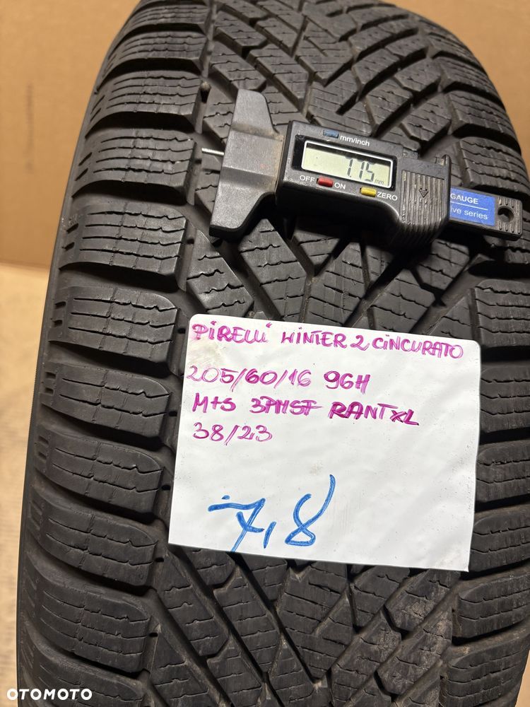 1x 205/60R16 96H PIRELLI WINTER 2 cinturato opona zimowa 3PMSF XL RANT - 2