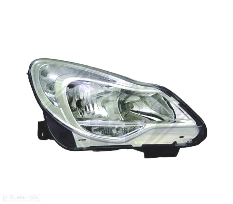 FAROL OPTICA DIREITO LUZ DIURNA OPEL CORSA D 11-14 CROMADO - 1