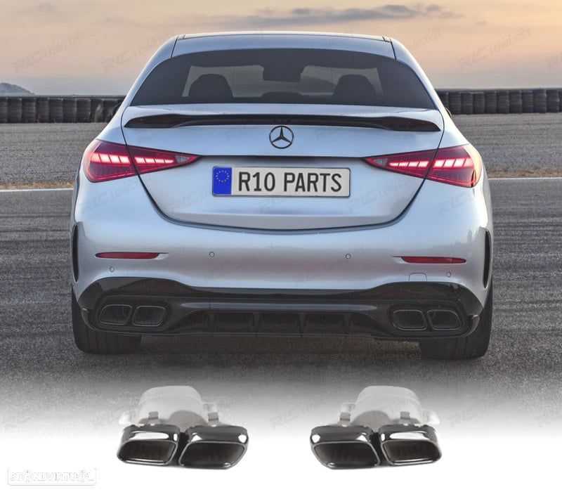 PONTEIRAS DE ESCAPE MERCEDES CLASSE C W206 22-23 LOOK AMG - 1