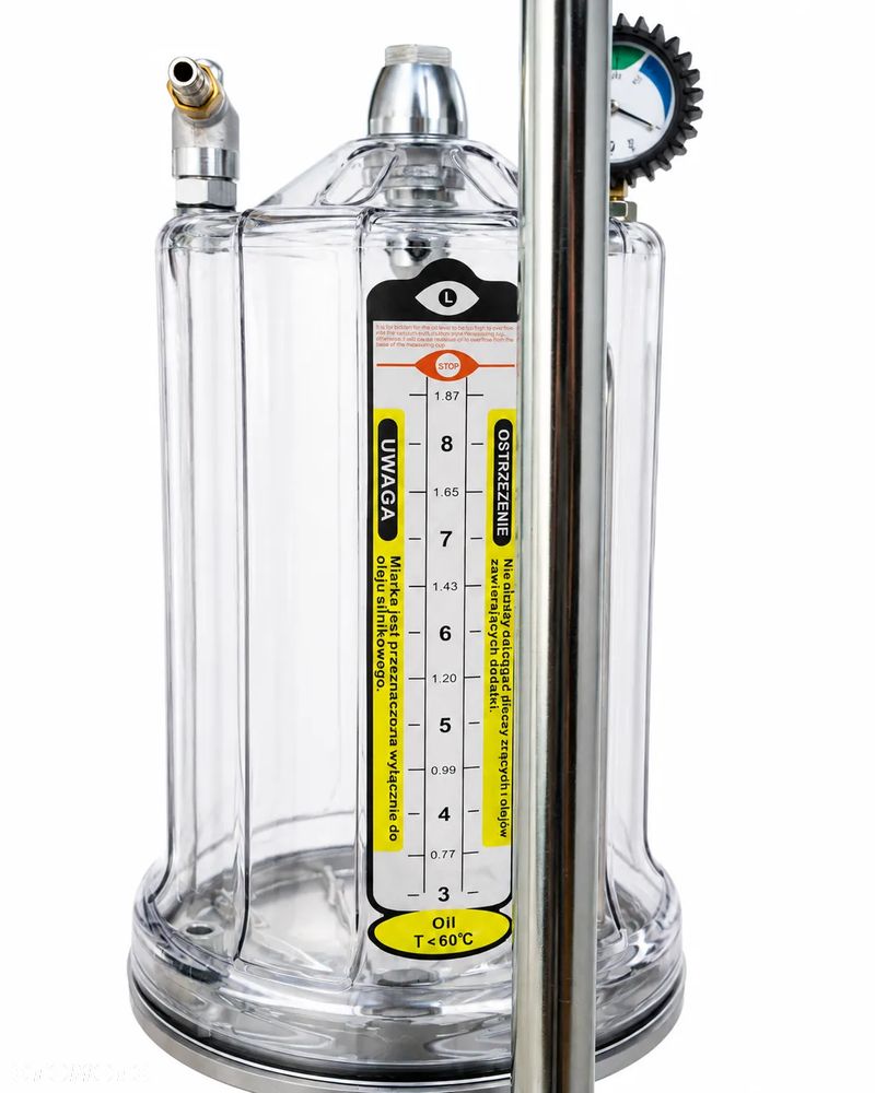 Wysysarko-zlewarka pneumatyczna do oleju PREMIUM 90L ze zbiornikiem drenażowym PCAS-6297WRC - 6
