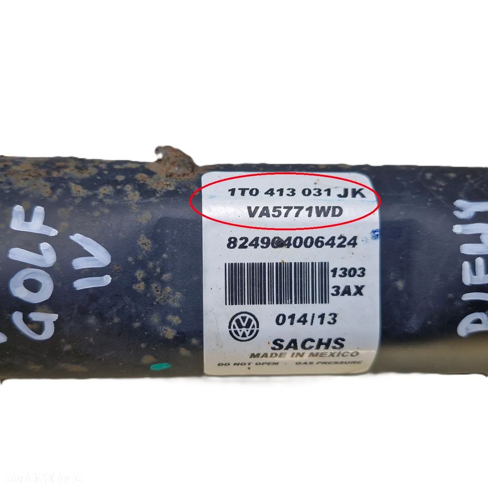 VW GOLF VI MCPERSON AMORTYZATOR PIASTA PRZEDNIA LEWA 1,6 TDI - 6