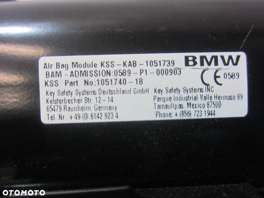 BMW X3 G01 G02 X4 PODUSZKA KOLANOWA PRAWA USA 79363844 AIRBAG 72129363844 - 7