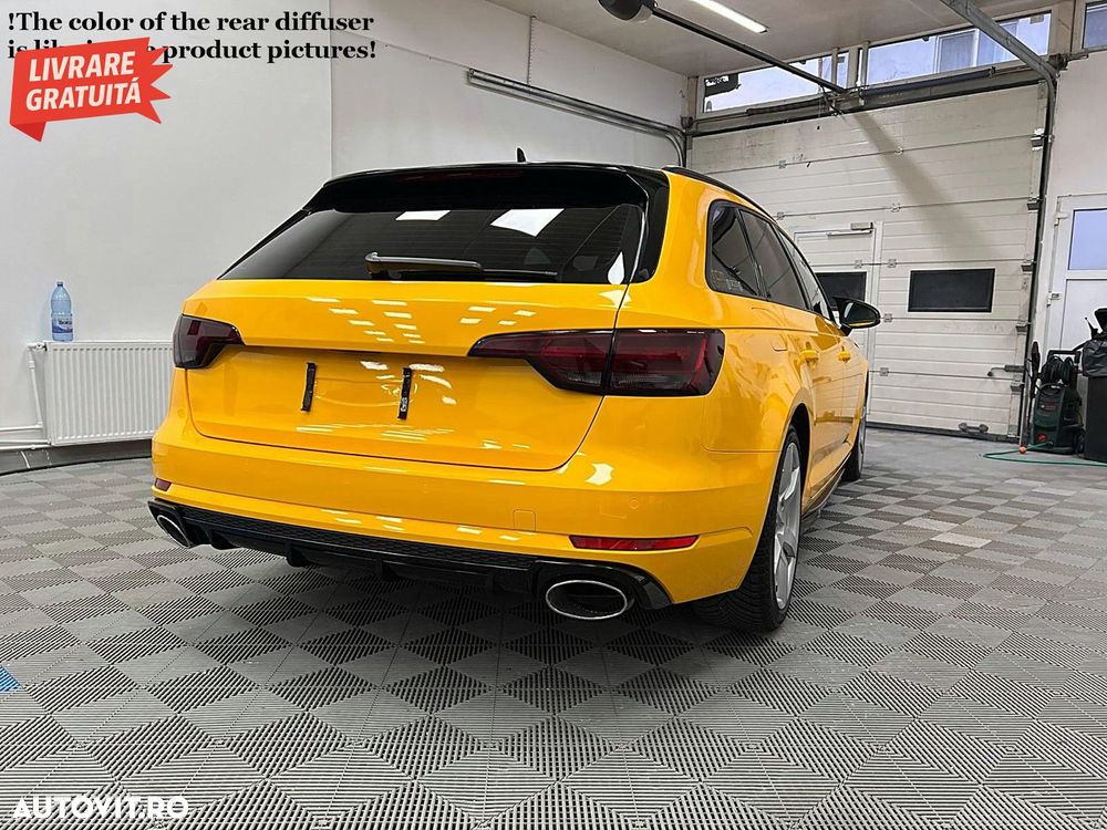 Difuzor Bara Spate si Ornamente Evacuare Audi A4 B9 8W (2016-2018) Sedan Avant RS4- livrare gratuita - 11