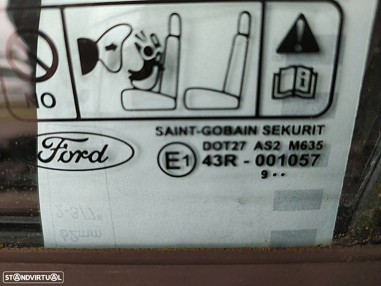 Vidro Porta Frente Esquerda Ford C-Max (Dm2) - 2
