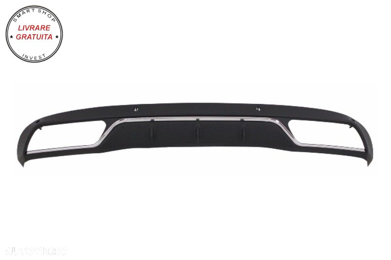 Difuzor Bara Spate Cu Ornamente tobe Negre Mercedes C-Class W205 S205 (2014-2018) - livrare gratuita - 2