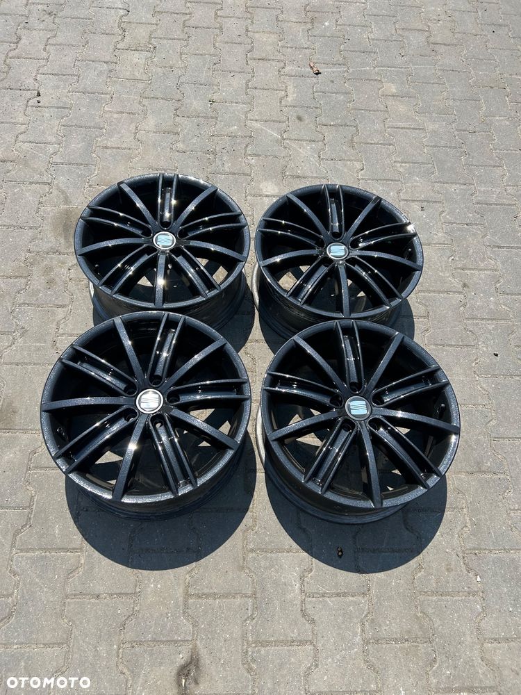 Alufelgi Seat 18 cali 5x112 Audi Volkswagen Skoda Czarne - 9