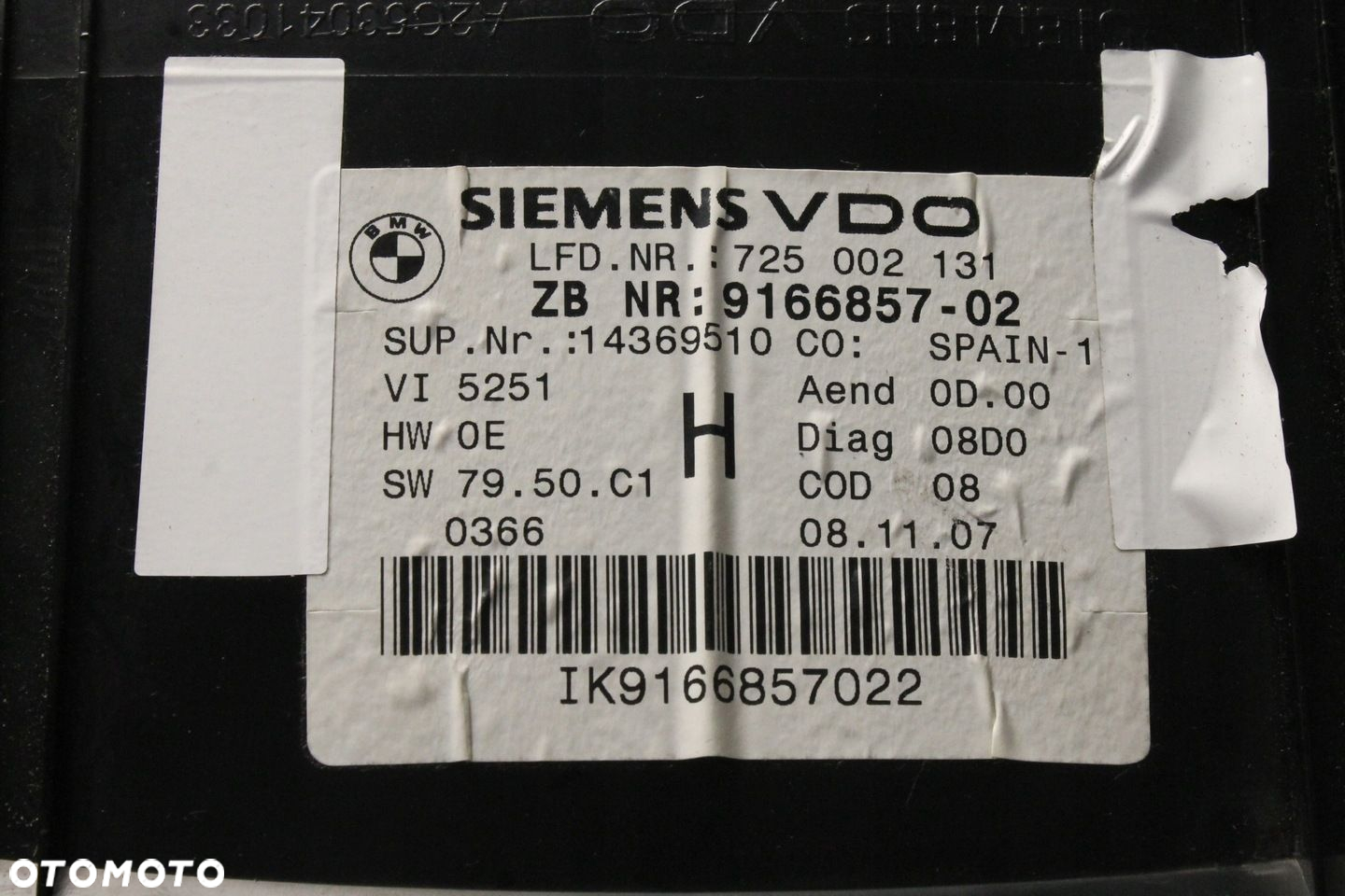 BMW E90 E91 E92 E93 LICZNIK ZEGARY 9166857-2 9166857 - 8