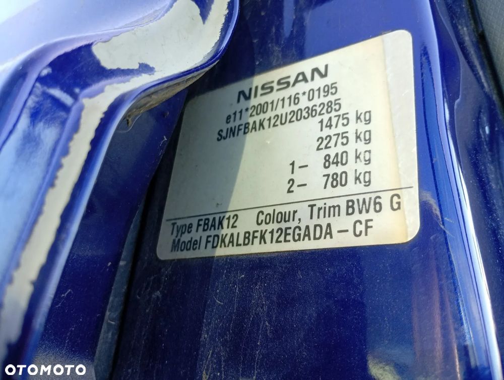 NISSAN MICRA K12 03-07 1.2 16V CR12DE - OSLONA PRZECIWSLONECZNA LEWA PRAWA - 19