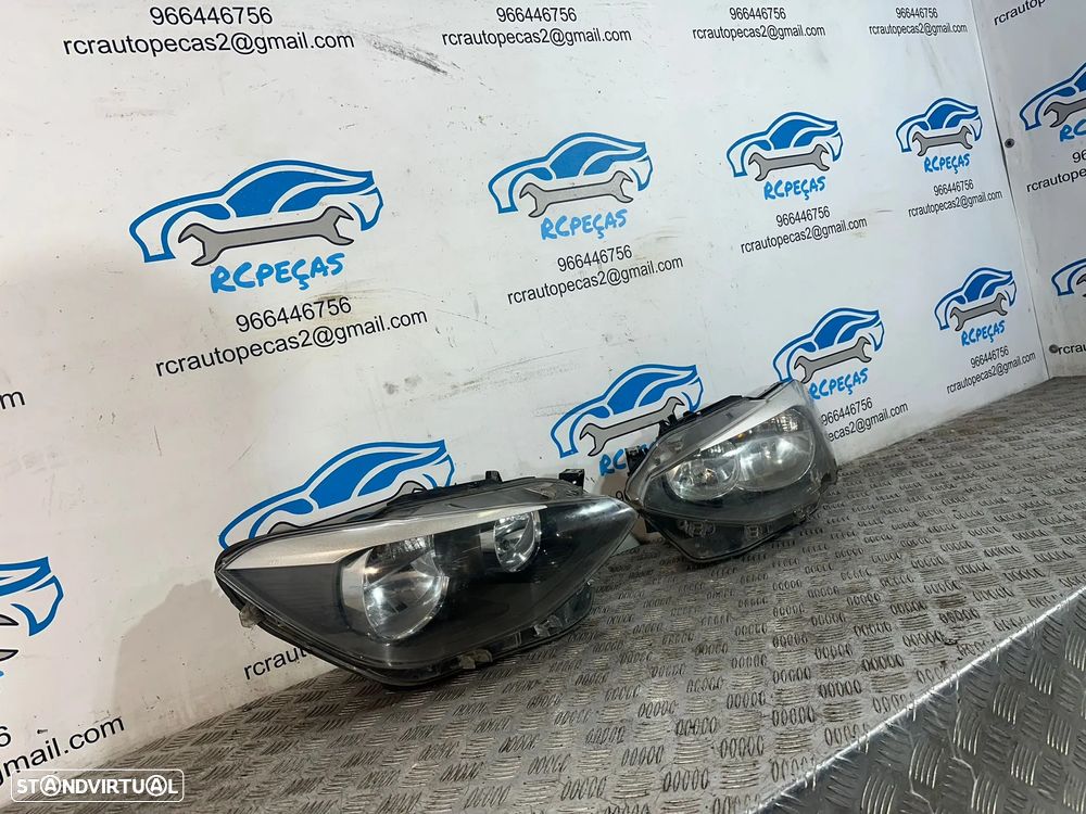 .Conjunto Oticas Farois Frontal Frente Esquerda Halogenio Original BMW Serie 1 F20 5 Portas F21 3 Portas 7229685 7229686 2012 - 2015 - 4