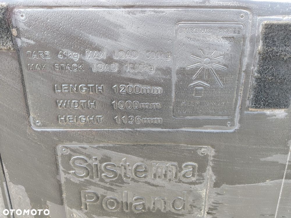 Skrzyniopalety składane z pokrywą 1200x1000x1136 Sistema 20szt (Uchylne klapy) - 5