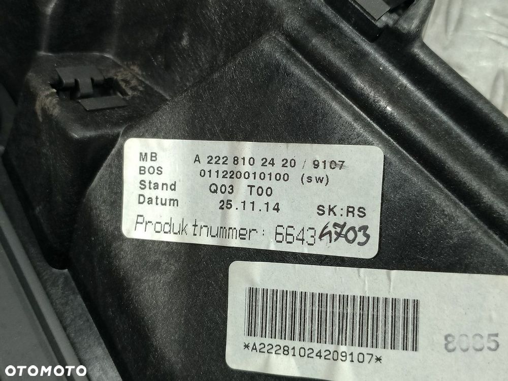 OSŁONA PRZECIWSŁONECZNA PRAWY TYŁ MAYBACH X222 A2228102420 - 6