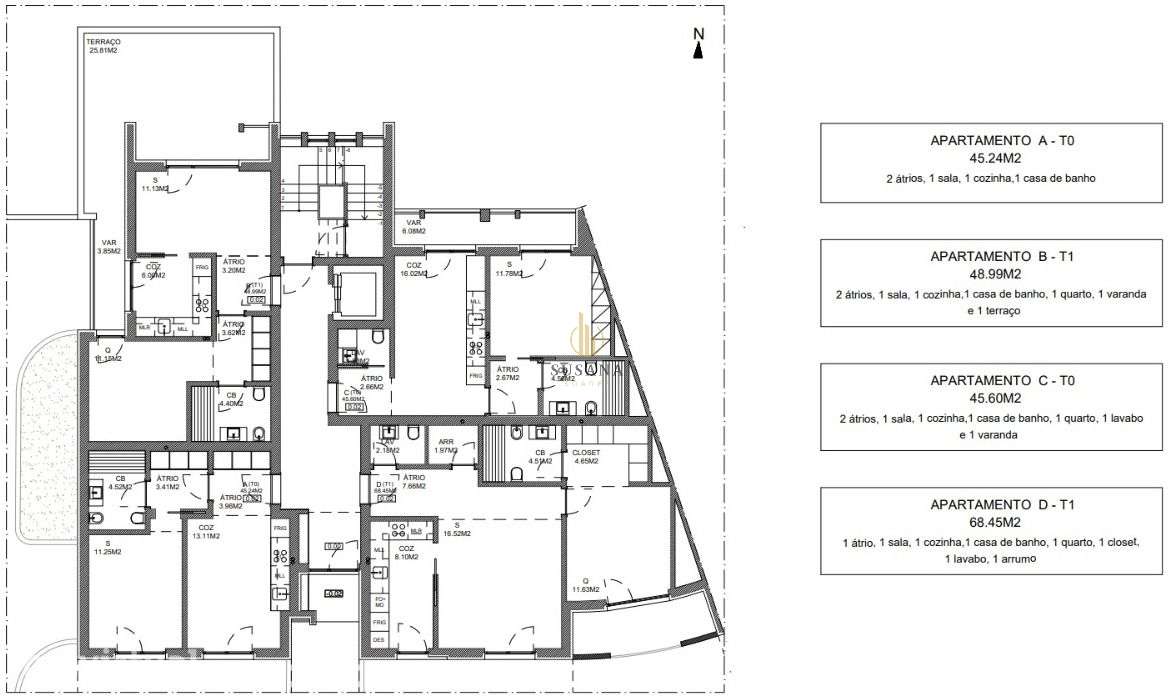Apartamento T0 Venda em Viseu,Viseu - Grande imagem: 3/4