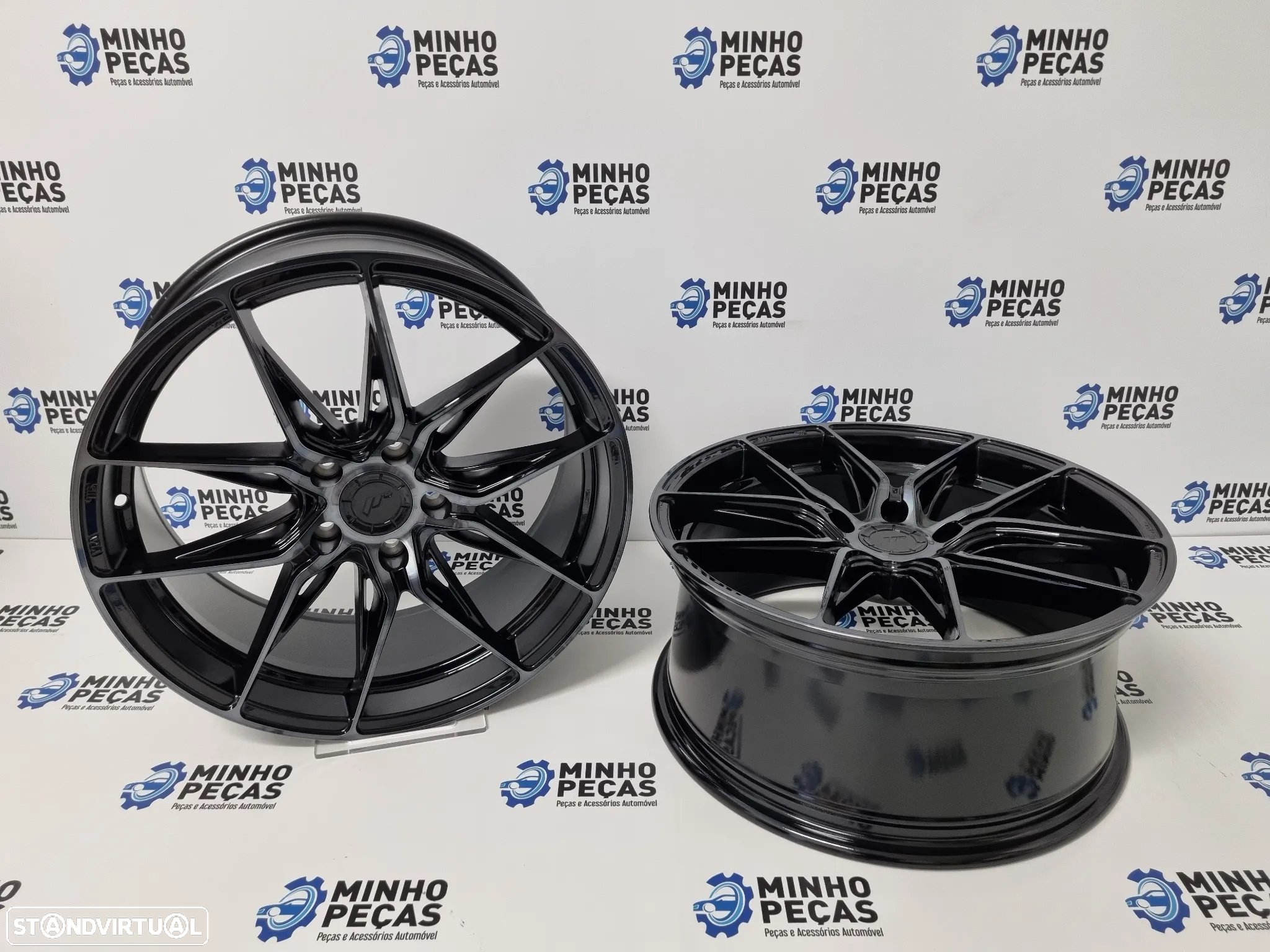 Jantes Japan Racing (JR44) em 18 (5x112) Preto Face Brushed - 4