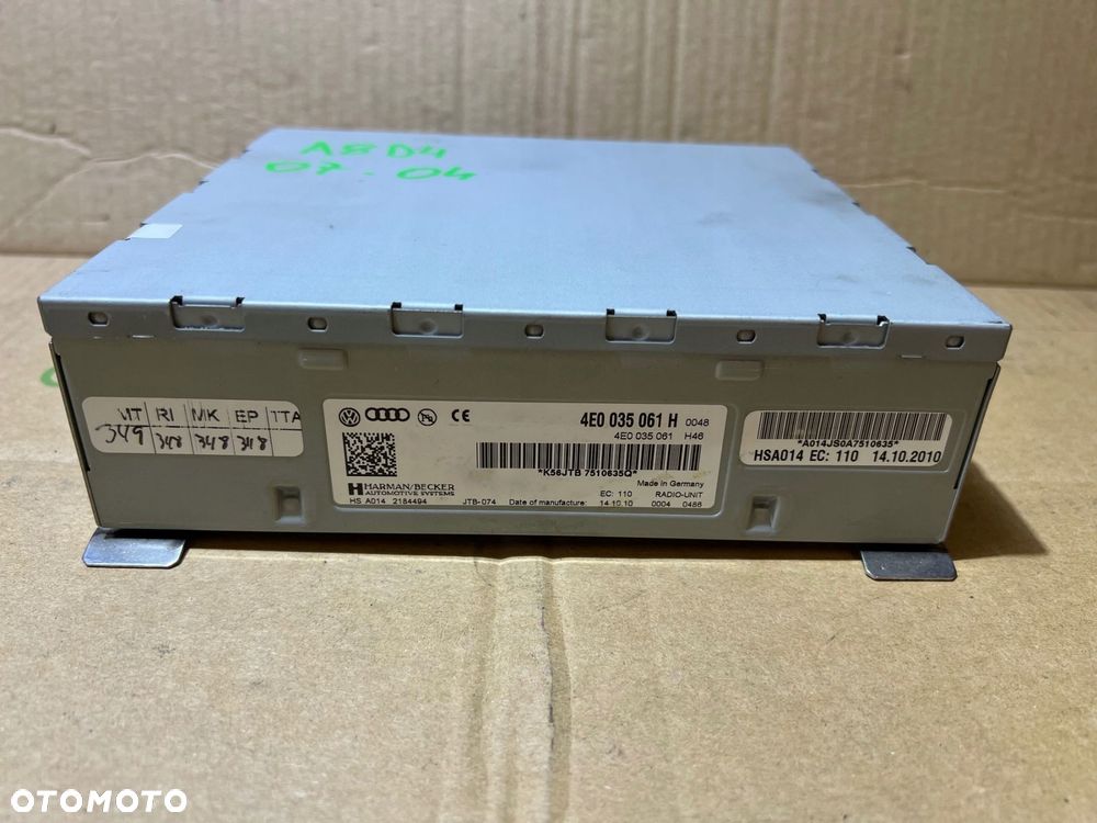 audi a8 d4 sterownik moduł wzmacniacz tuner radia 4e0035061h - 1