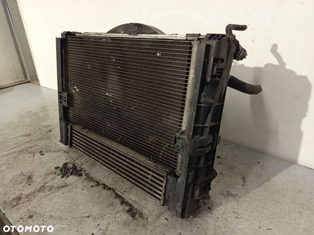 + CHŁODNICA WODY CIECZY BMW E90 E91 E92 E93 E87 1.8D 2.0D 2.5D DIESEL WENTYLATOR KLIMATYZACJA KOMPLET ! - 2
