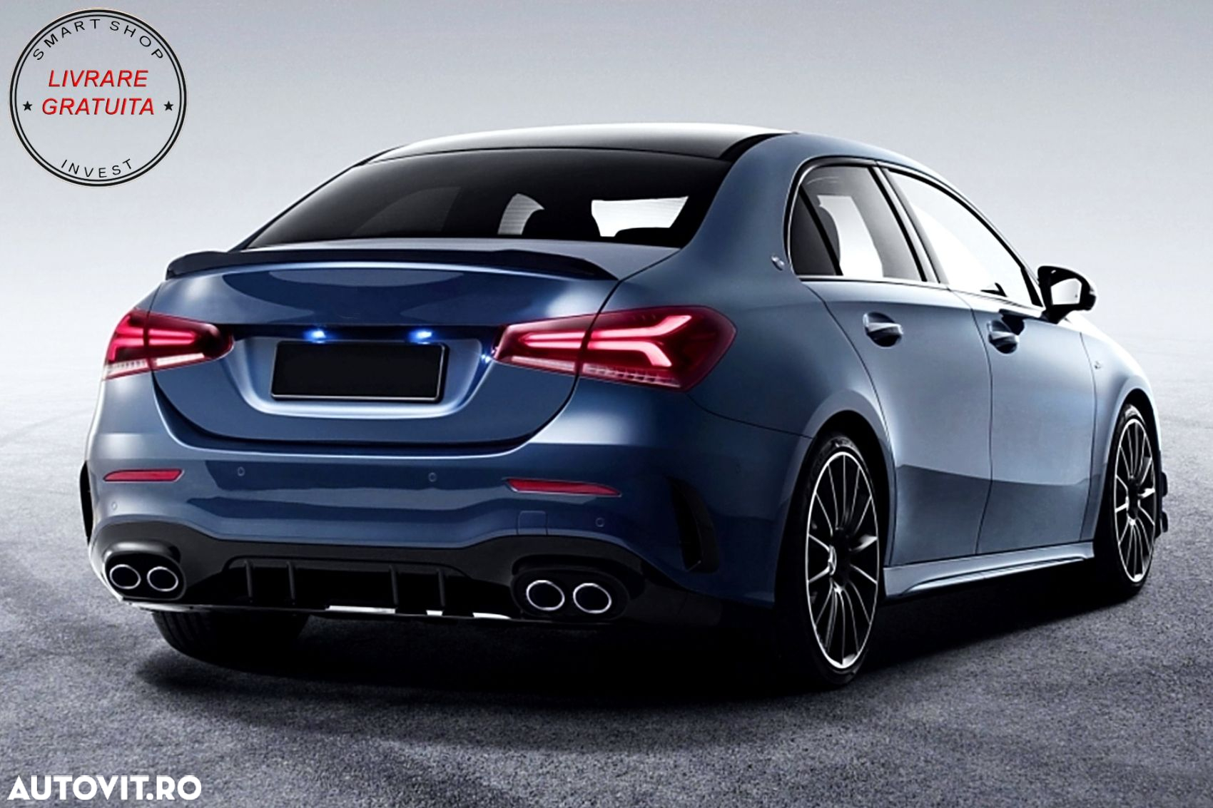 Eleron Portbagaj Negru Lucios Mercedes A-Class Sedan V177 (2018-up) A45 Design- livrare gratuita - 8