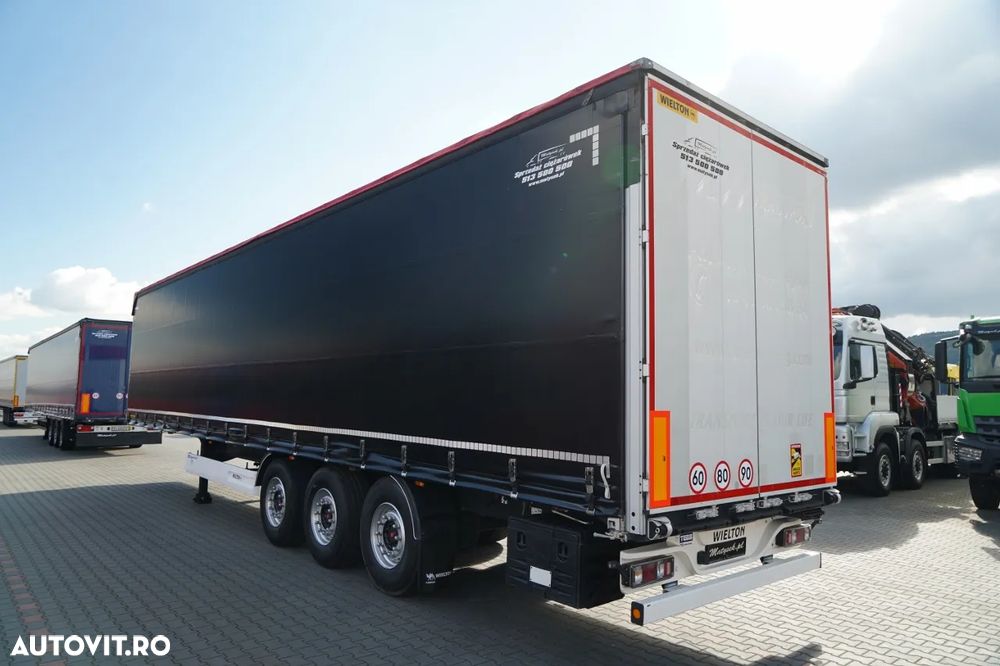 Wielton CORTINĂ STANDARD / REMORCA DIN OȚEL - 9 M / AXĂ CULISANTĂ / SAF / ACOPERIȘ CULISANT / - 5