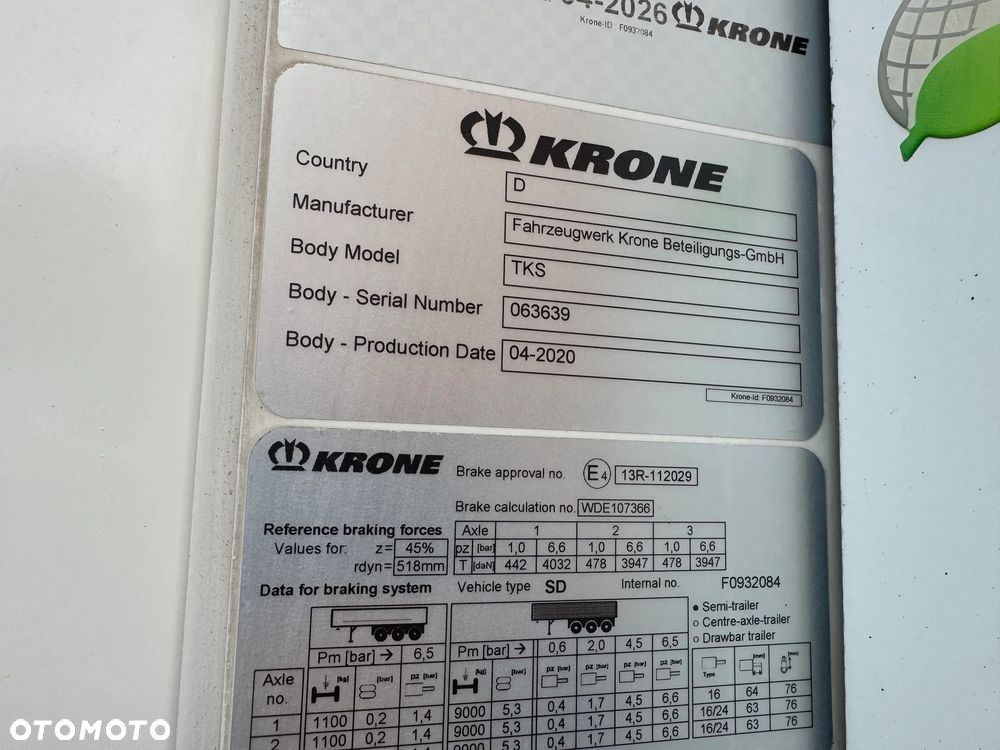 Krone Doppelstock, Thermo King SLXi 300, oś podnoszona, Nowe opony!! - 33