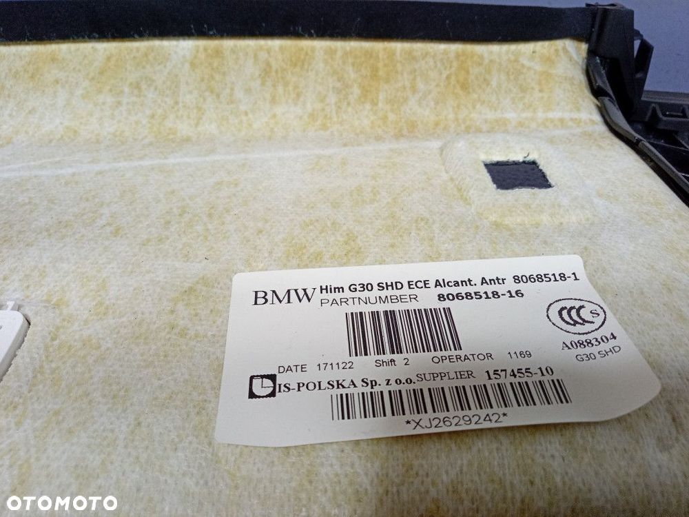 BMW 5 G30 PODSUFITKA CZARNA ALCANTARA SZYBERDACH - 5