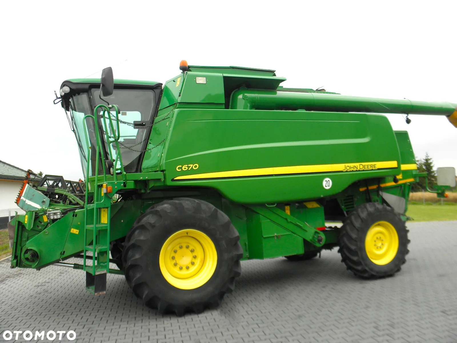 John Deere C 670 2008 Rok, heder 7,6m, 1900 mtg, Nie Malowany, Stan Idealny - 3
